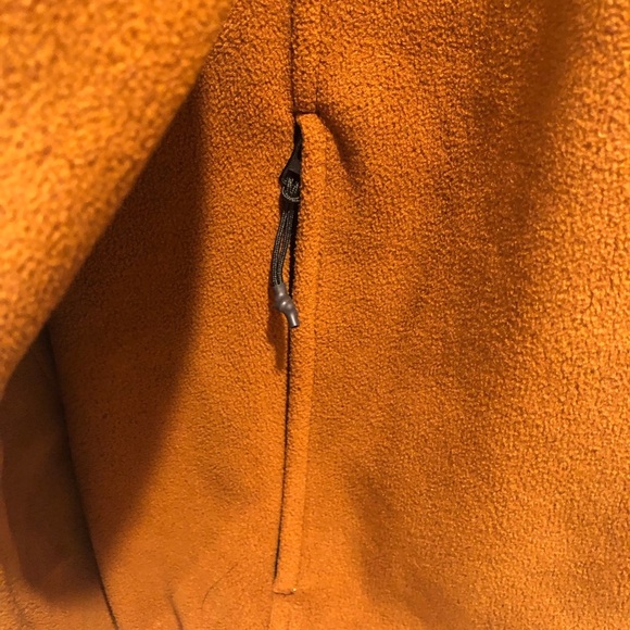 Lands' End Men's Medium 38/40 Rust and Black Fleece Jacket Full Zip - Picture 5 of 6